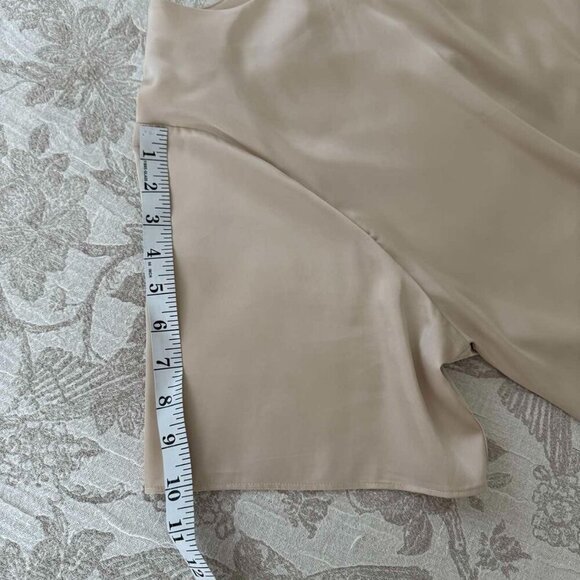 BANANA REPUBLIC SATIN TOP WITH SHORT SLEEVES BEIGE COLOR. SIZE L - Picture 8 of 9